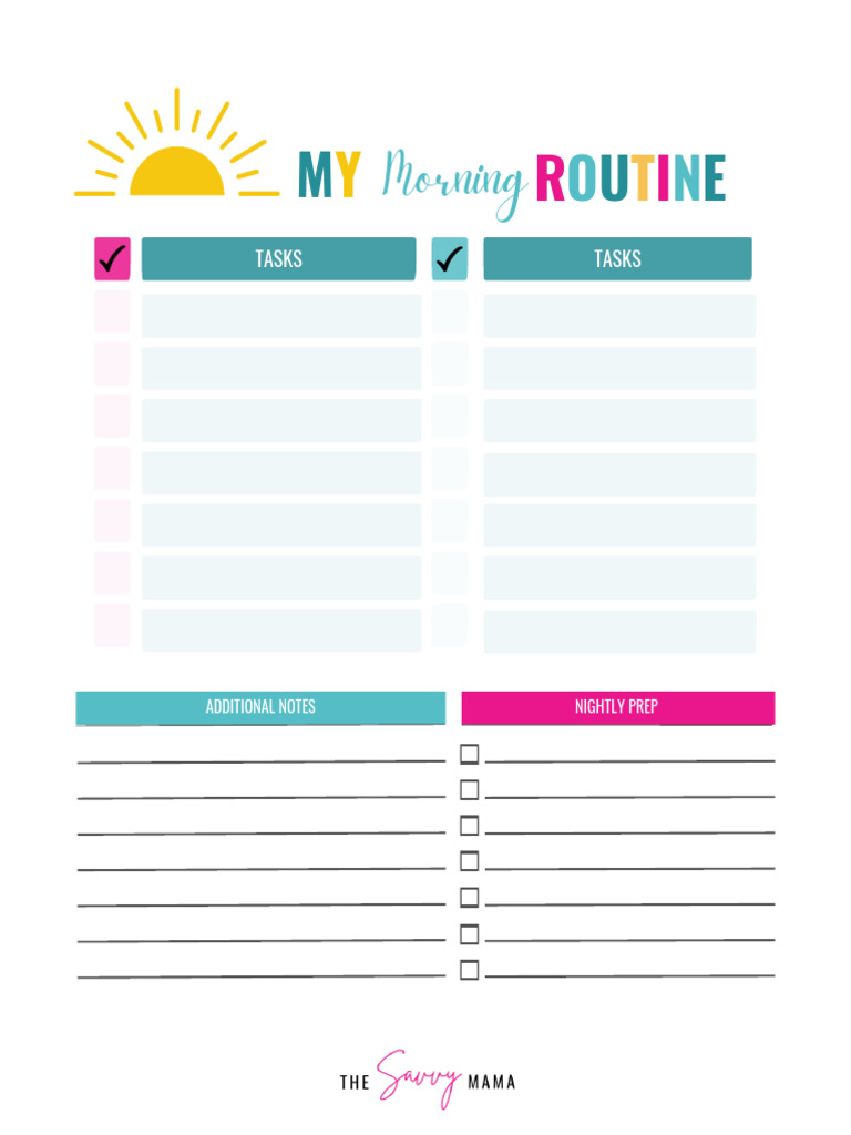 Blank My Morning Routine | PDF