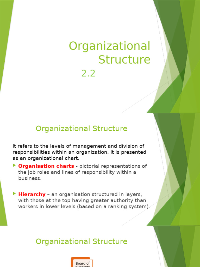 2.2 Org Structure | PDF | Leadership | Industrial And Organizational ...