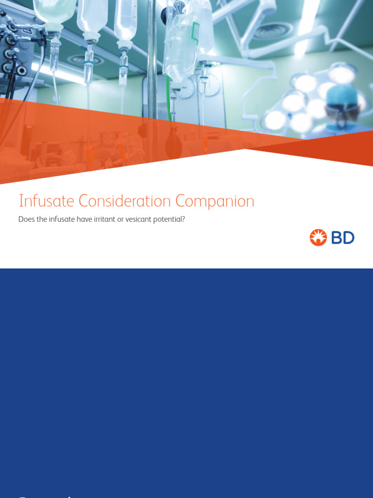Infusate Safety and Complications Guide | PDF | Intravenous Therapy | Vein