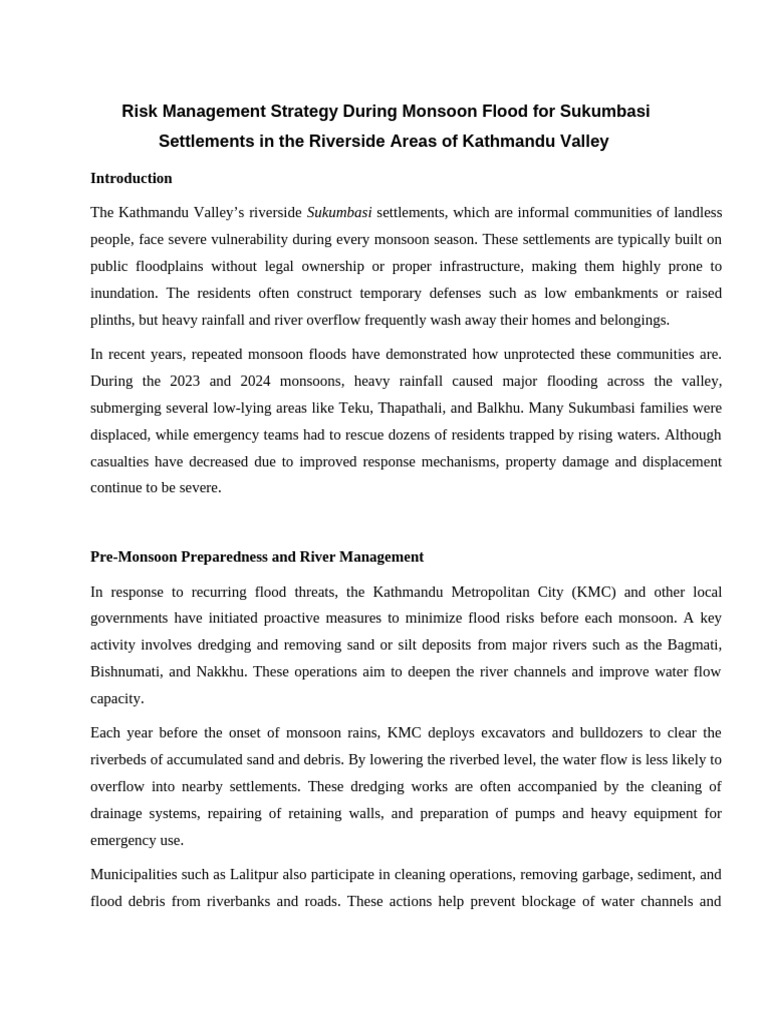 Article 1 For Drms in Monsoon by CG | PDF | Flood | Emergency Management