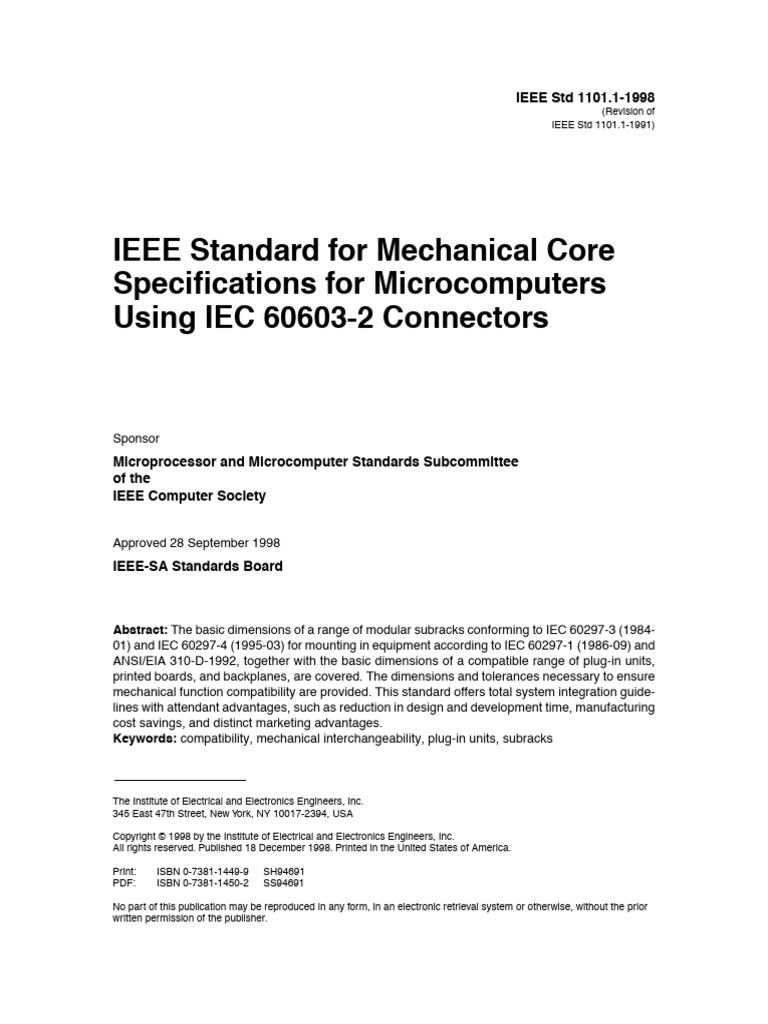 IEEE Standard for Microcomputer Specifications | PDF | Printed Circuit ...