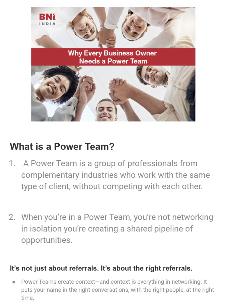 Understanding Power Teams for Business Growth | PDF | Social Psychology ...