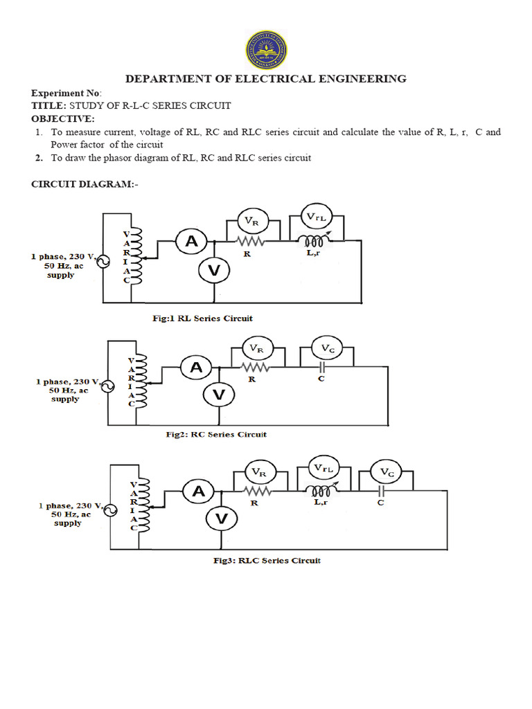RLC Circuit and Transformer Tests Guide | PDF | Electrical Network ...