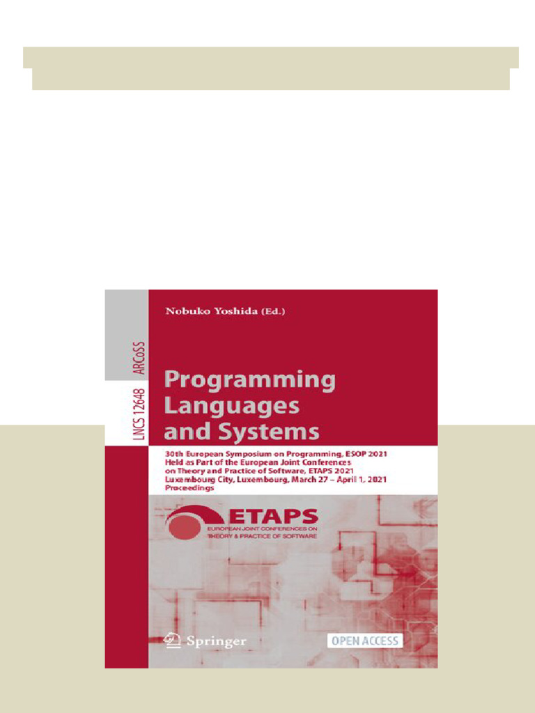 (Ebook) Programming Languages and Systems by Nobuko Yoshida ISBN ...