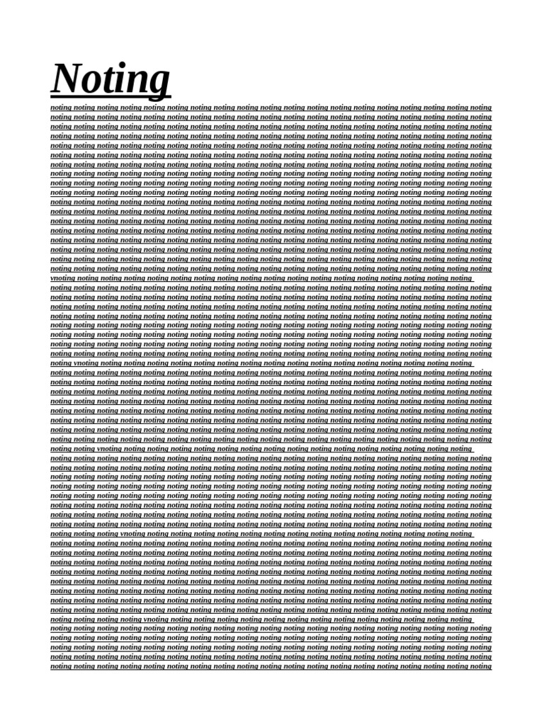 Repetitive Noting Document | PDF