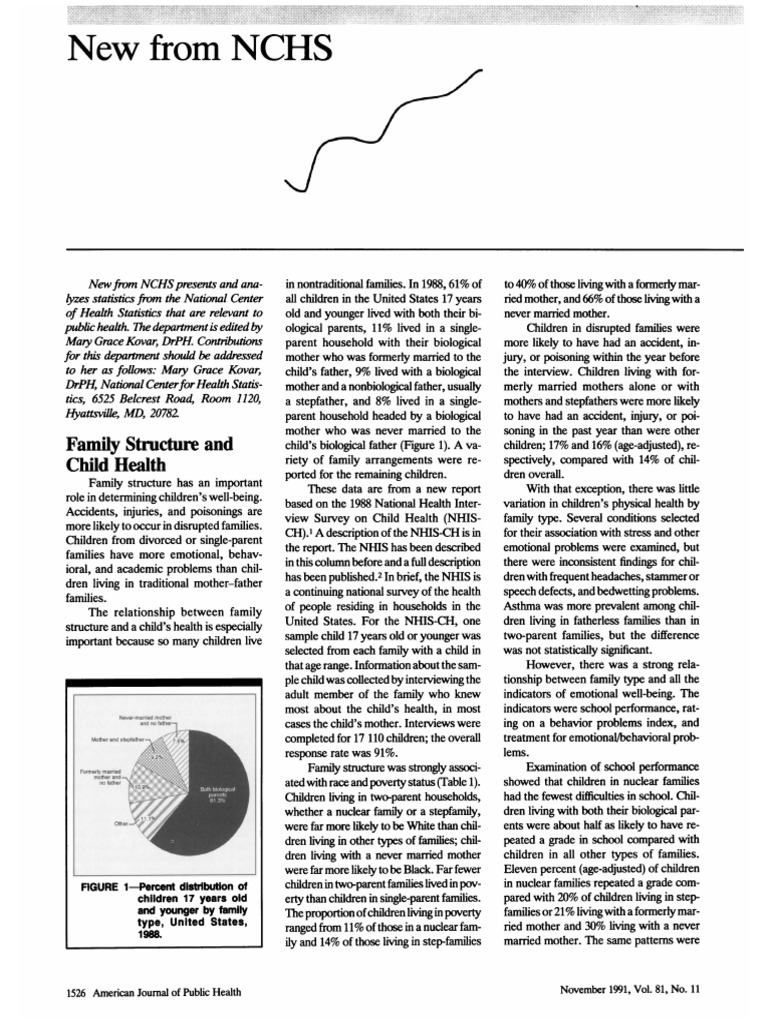 Family Structure's Impact on Child Health | PDF | Childhood ...