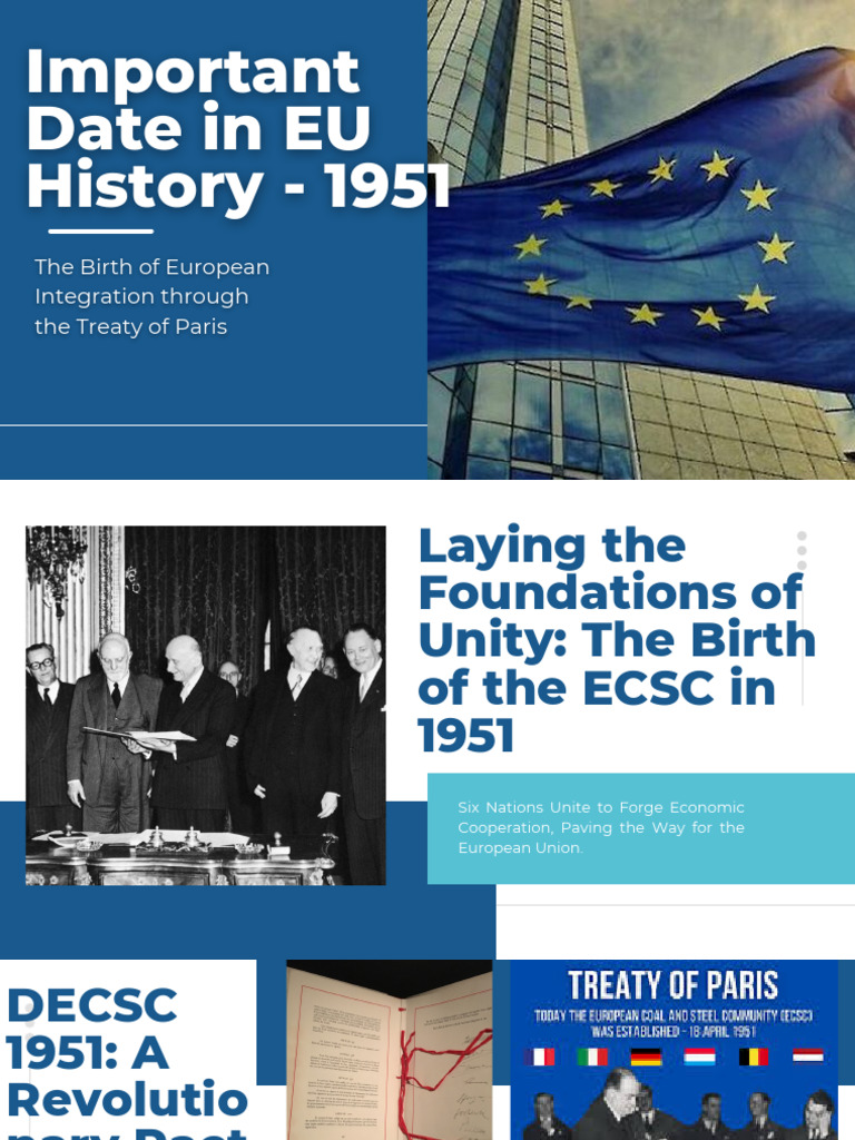 Birth of ECSC: Treaty of Paris 1951 | PDF