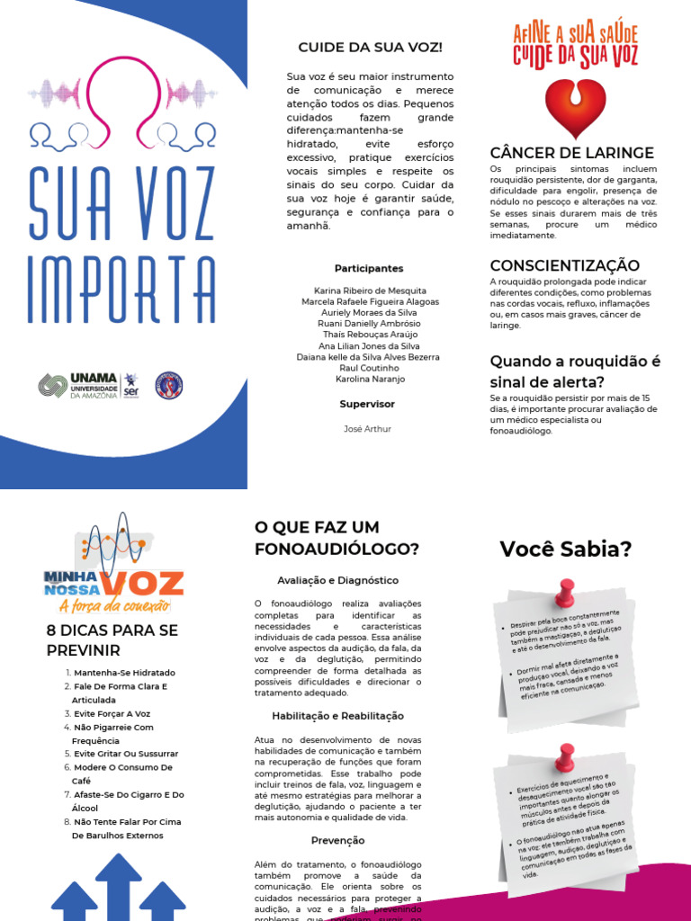 Folder Informativo Educativo com Estilo de Ilustração Minimalista em ...