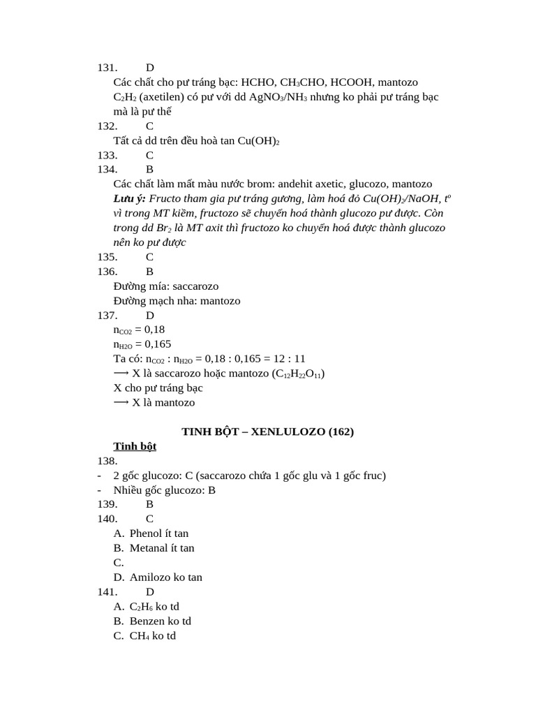 Câu 131 Đến 221 | PDF