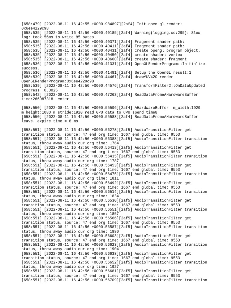 OpenGL Render Program Log Analysis | PDF | Shader | Computer Engineering