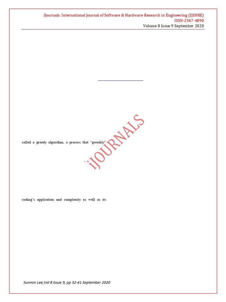 Greedy Algorithm in Huffman Coding | PDF | Data Compression | Code