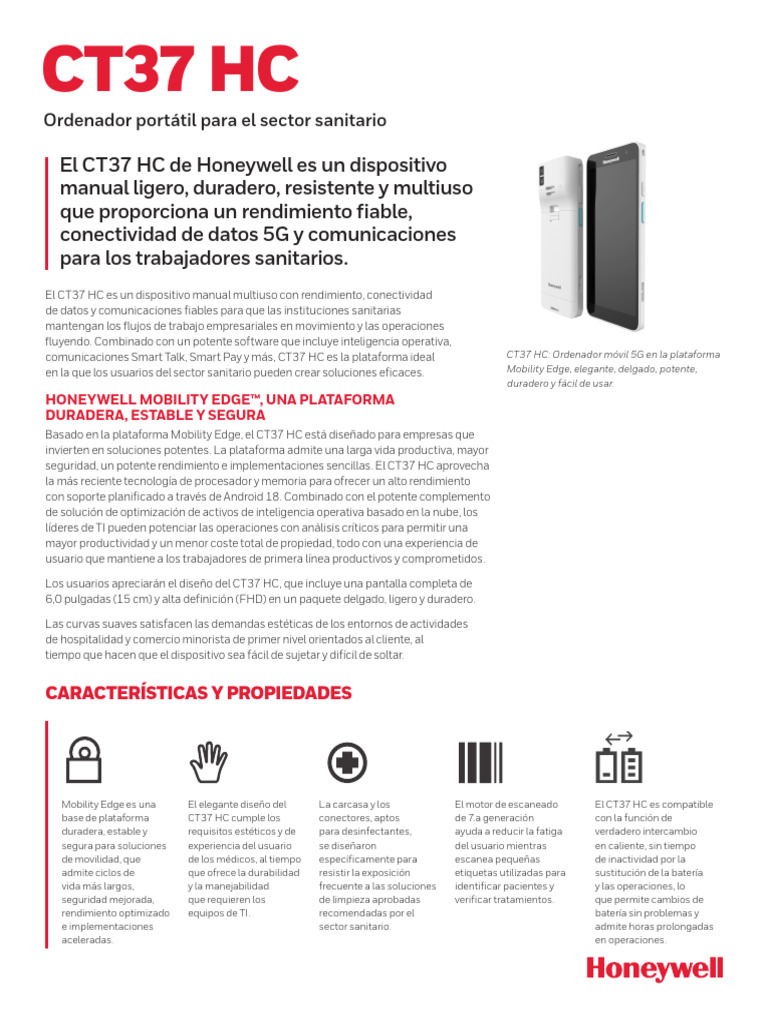 CT37 HC Hon Ia Pss Ct37hc Es ES | PDF | USB | Lte (Telecomunicaciones)