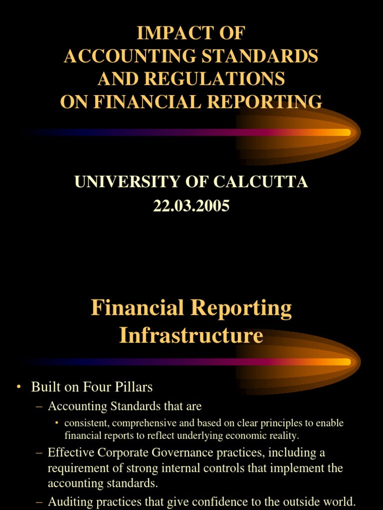 Impact of Accounting Standards and Regulations On Financial Reporting ...