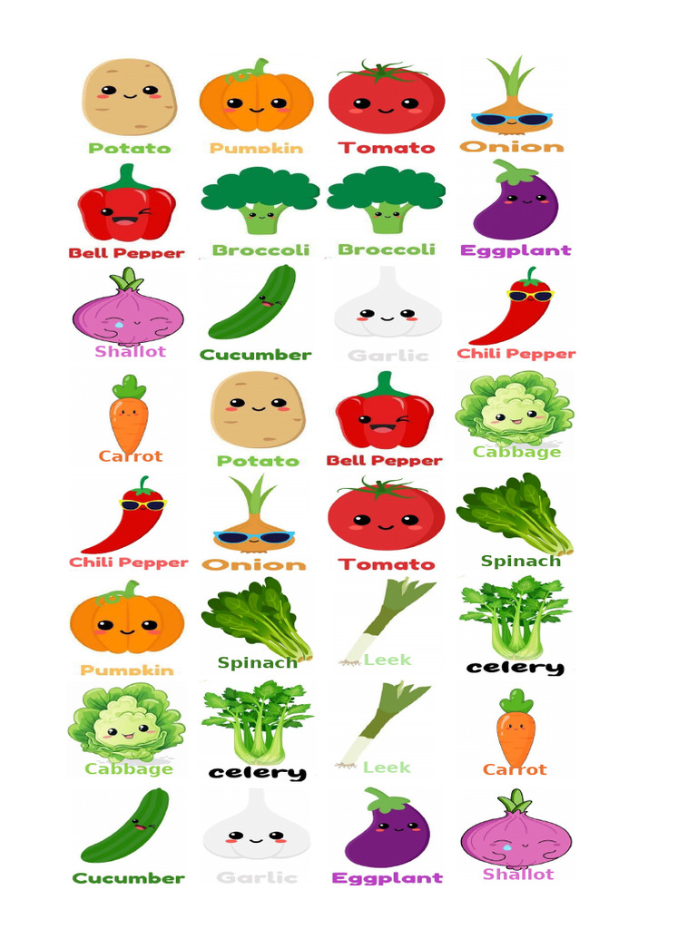 LKPD - Find The Match (Veggies) | PDF