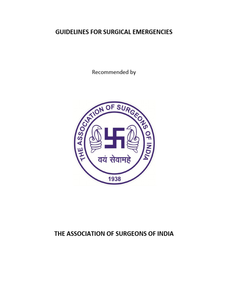 Surgical Emergency Guidelines India | PDF | Medical Specialties ...