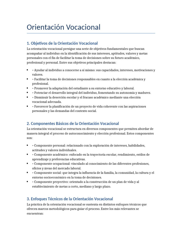 Orientacion Vocacional | PDF | Toma de decisiones | Aprendizaje