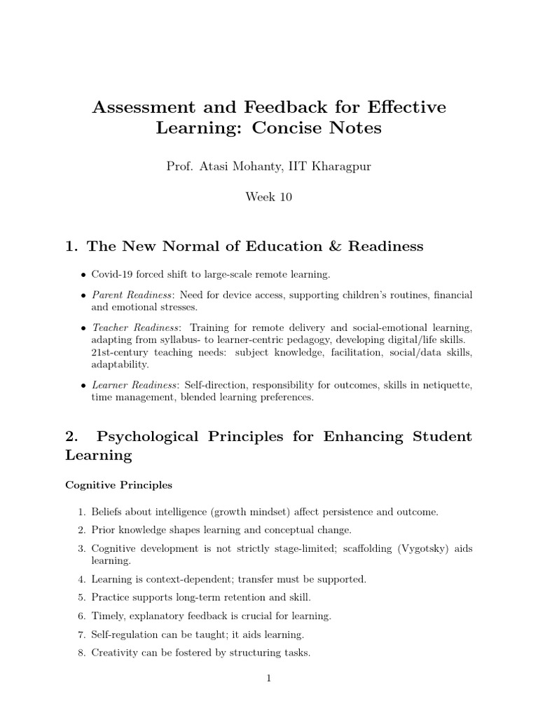 W10 | PDF | Educational Assessment | Learning