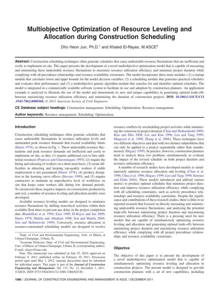 Multiobjective Optimization in Construction | PDF | Mathematical ...