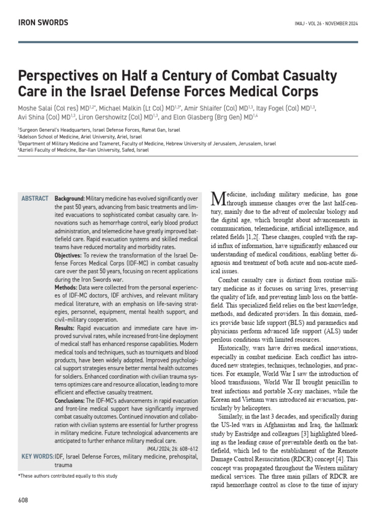 伊龍文章 Perspectives on Half a Century of Combat Casualty | PDF | Bleeding ...