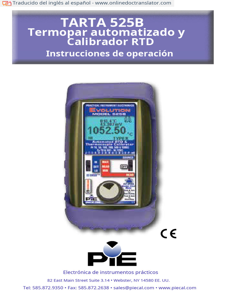 525B 9002 Rev C PIE 525B Calibrator Operating Instruction For Web Site ...