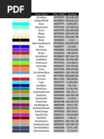 Roblox Color Codes – HTML Color Codes | PDF | Grey | Color