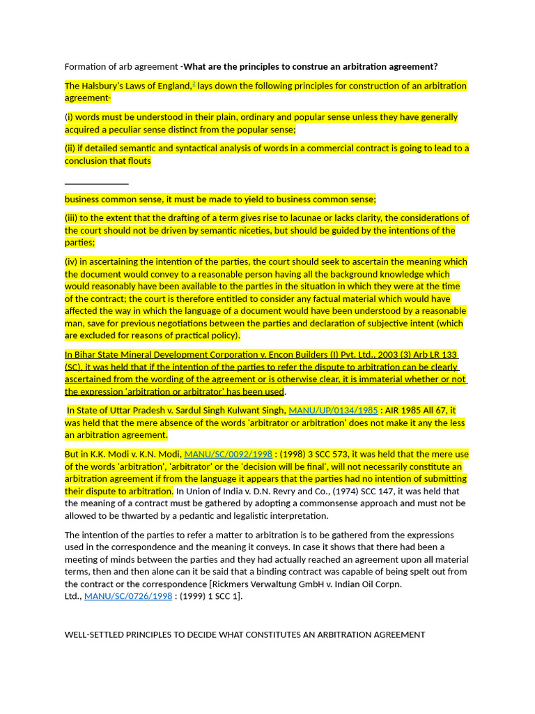 Formation of Arb Agreement | PDF | Arbitration | Arbitral Tribunal