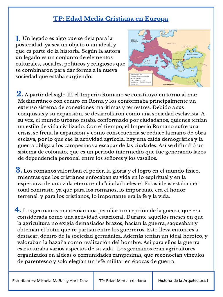 Legados de la Edad Media Cristiana | PDF | Edades medias | imperio Romano