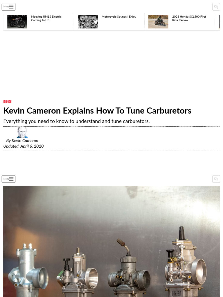 How To Tune Carburetors, Step by Step - Cycle World | PDF | Carburetor ...