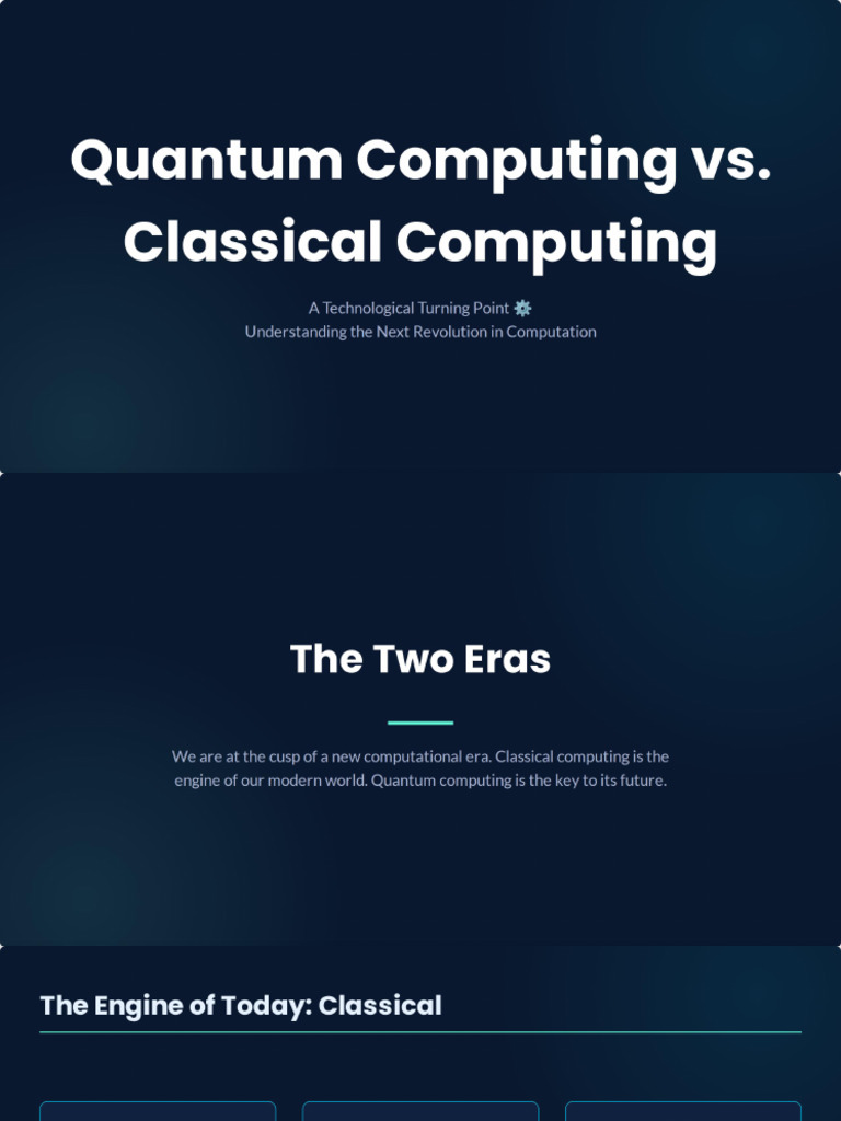 Quantum vs. Classical Computing | PDF