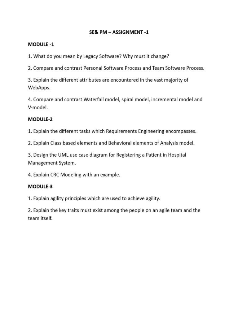 Software Engineering Assignment Overview | PDF
