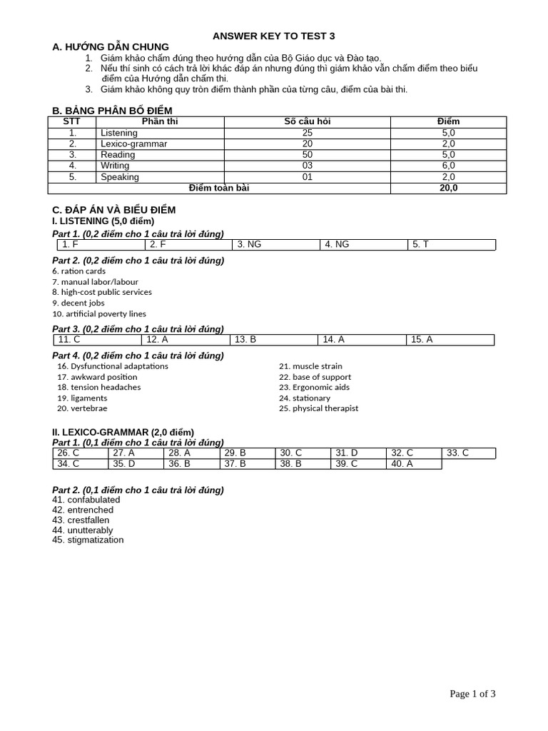 Test 3 (Key) | PDF