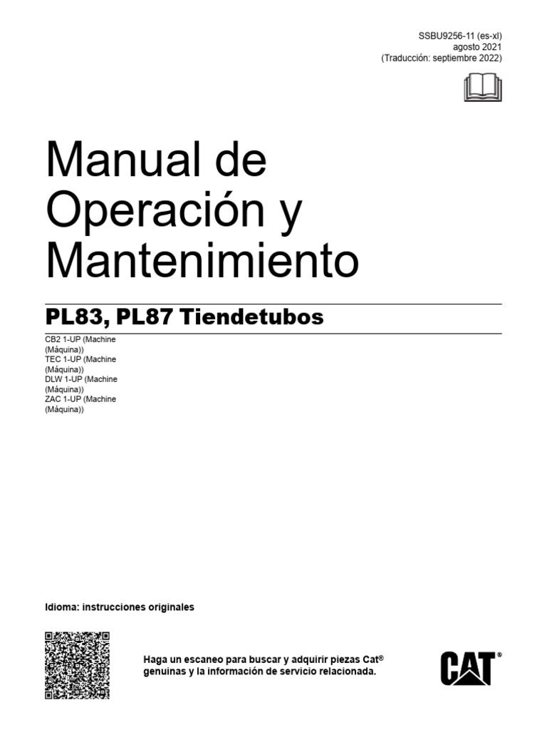 Manual De Operación Y Mantenimiento Cat® Pdf 