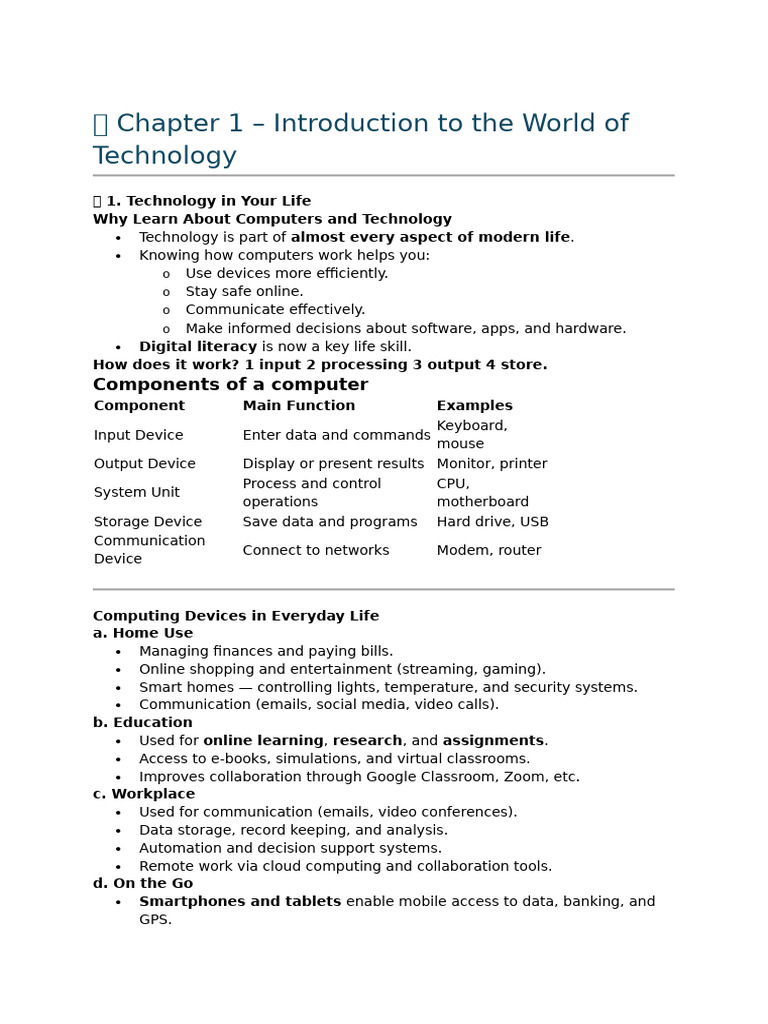 Introduction to Technology and Computers | PDF | World Wide Web ...