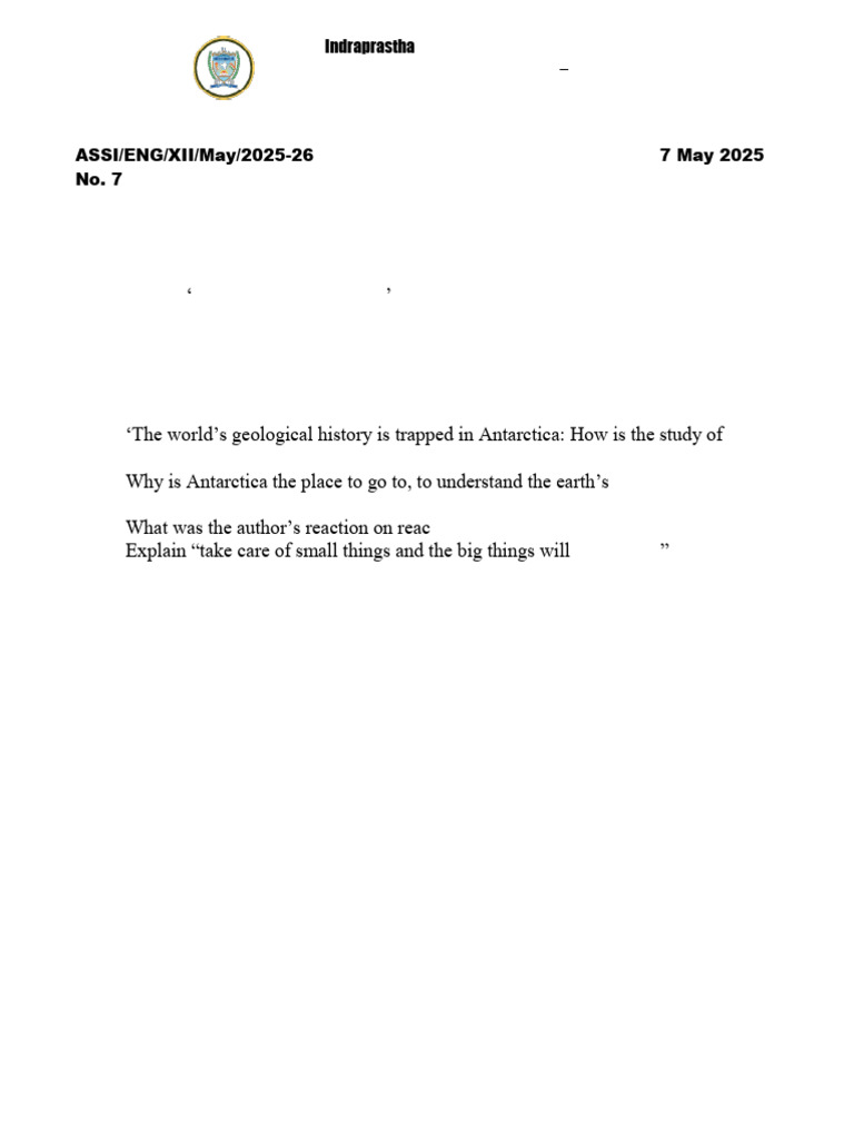 Journey To The End Assignment XII | PDF