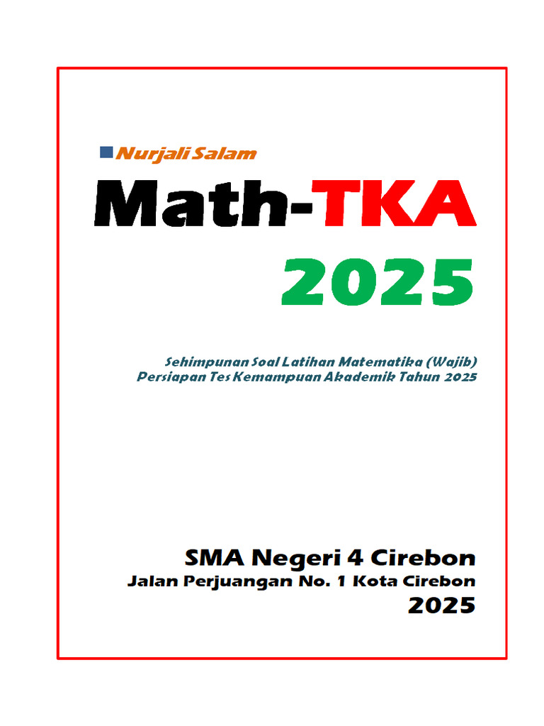Materi dan Soal Matematika TKA 2025 | PDF