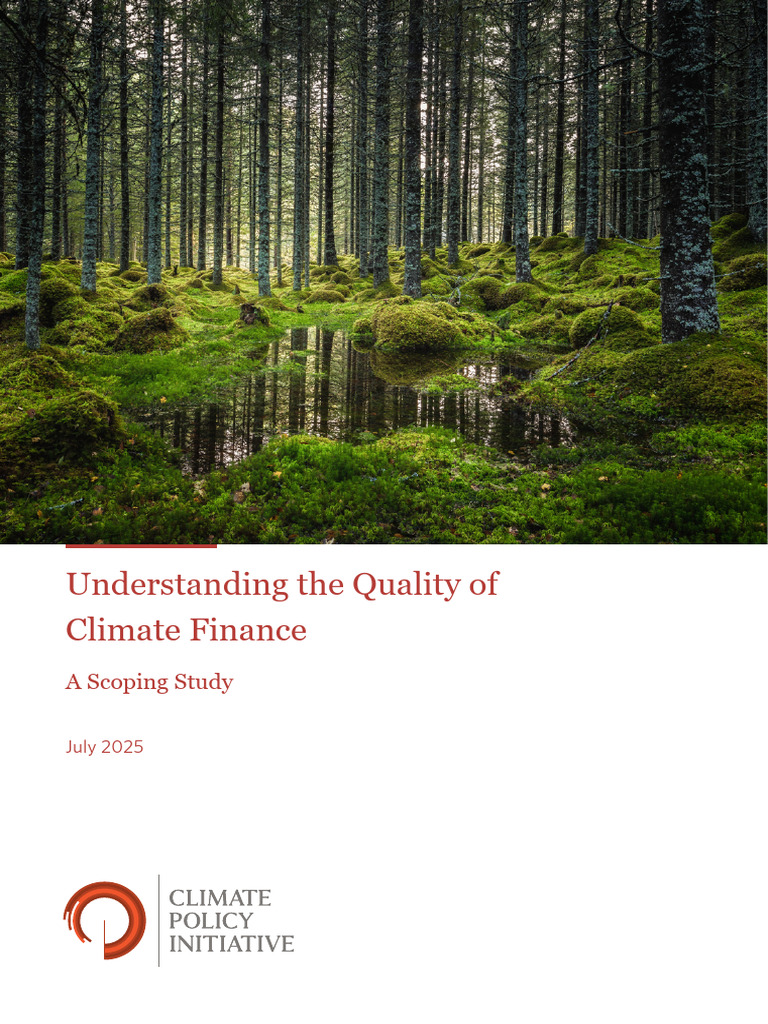 Understanding The Quality of Climate Finance | PDF | Climate Resilience ...