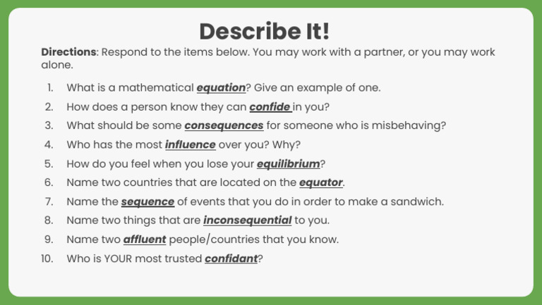 Reflective Questions for Personal Insight | PDF