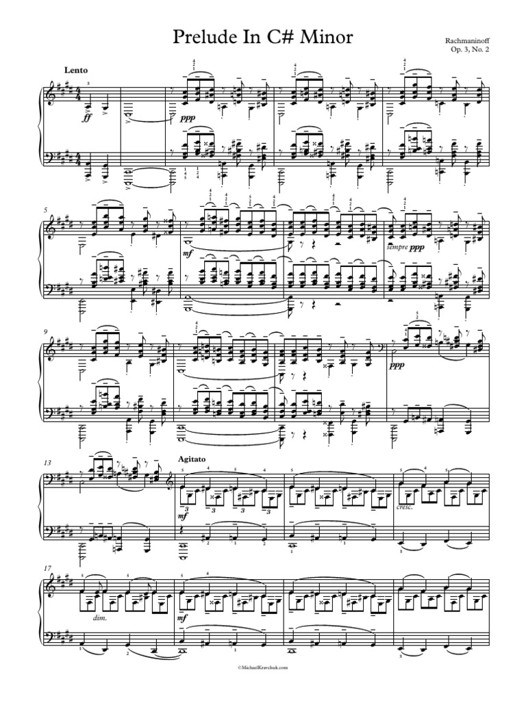 Prelude In C# Minor - Rachmaninoff | PDF