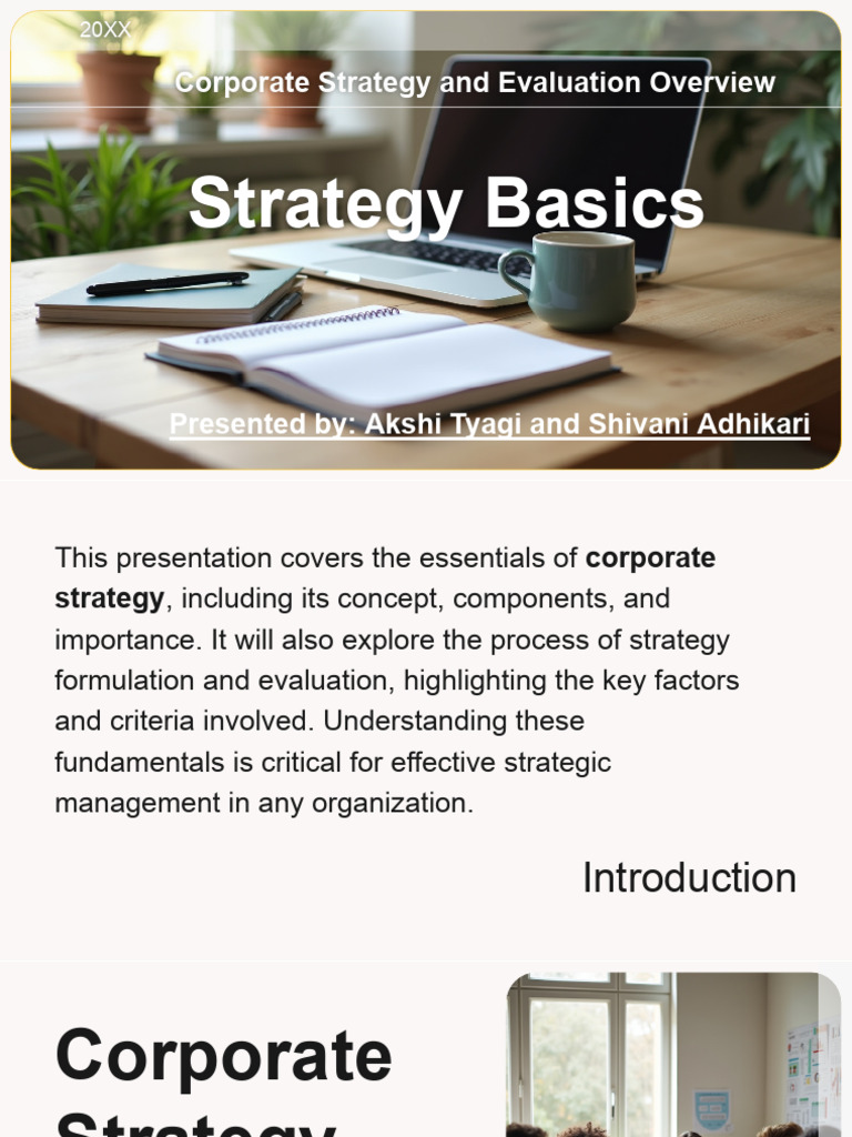 Corporate Strategy Overview and Evaluation | PDF | Strategic Management ...