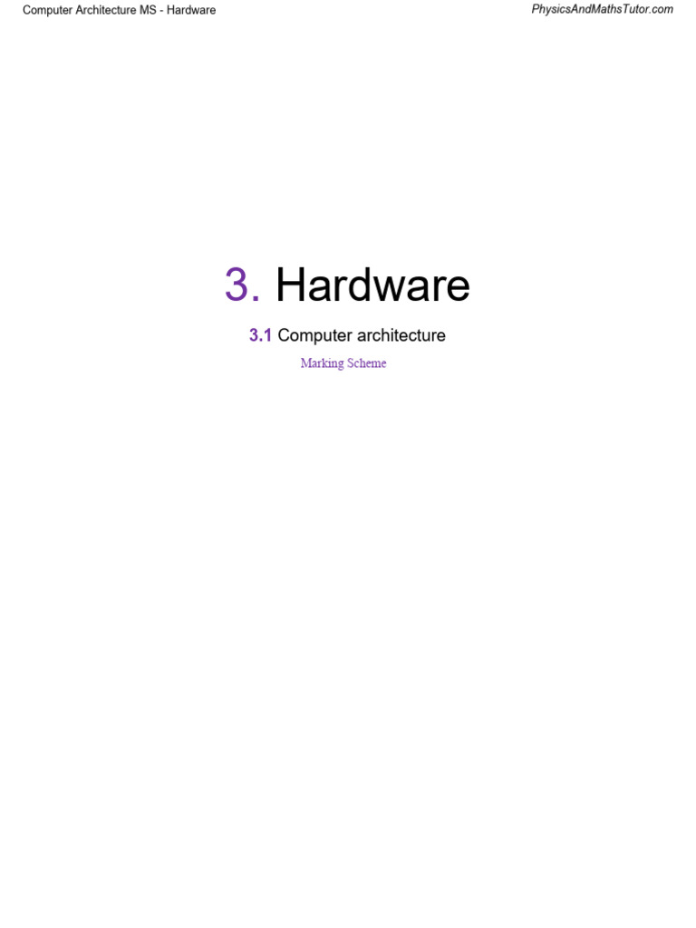 Computer Architecture MS | PDF