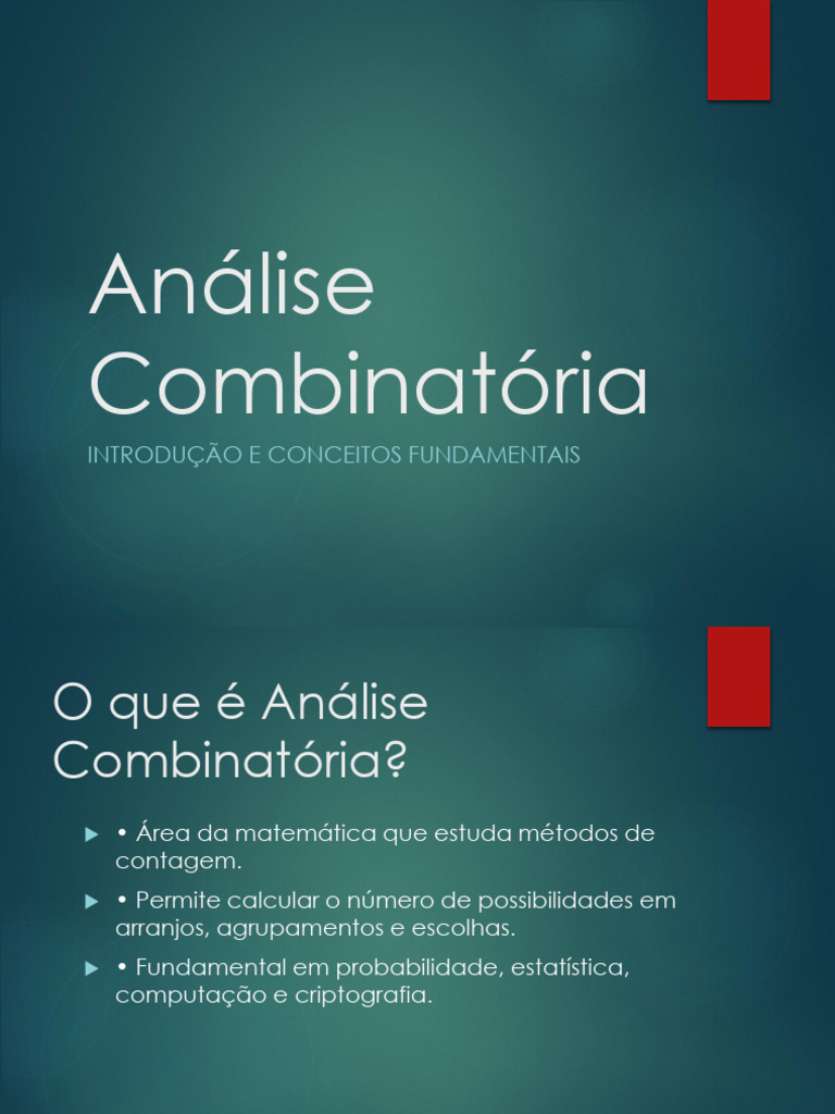 Analise_Combinatoria | PDF | Combinatória | Matemática aplicada