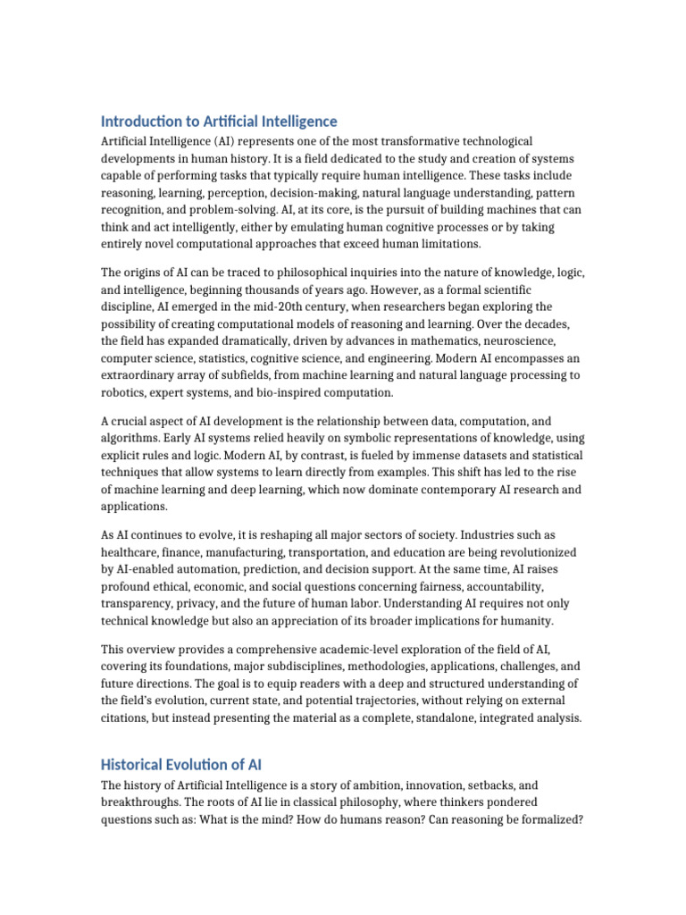 AI Overview Academic Report | PDF | Artificial Intelligence ...