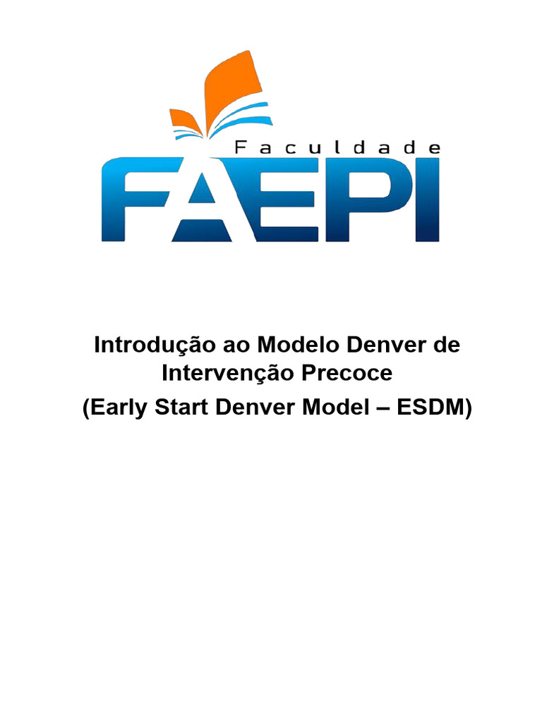 Introdução Ao Modelo Denver de Intervenção Precoce | PDF | Aprendizado ...