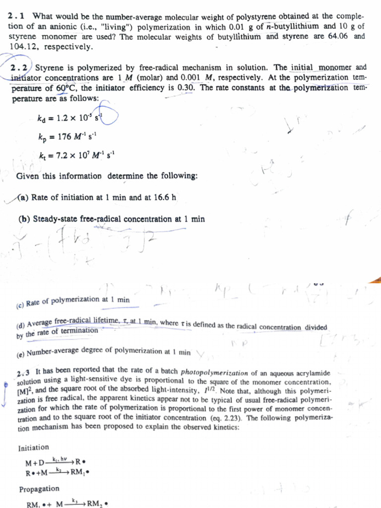 Polymerization and Additives Analysis | PDF | Polymerization | Applied ...