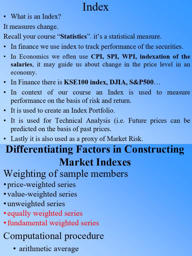 Understanding Market Indexes and Types | PDF | Bonds (Finance) | Stock ...