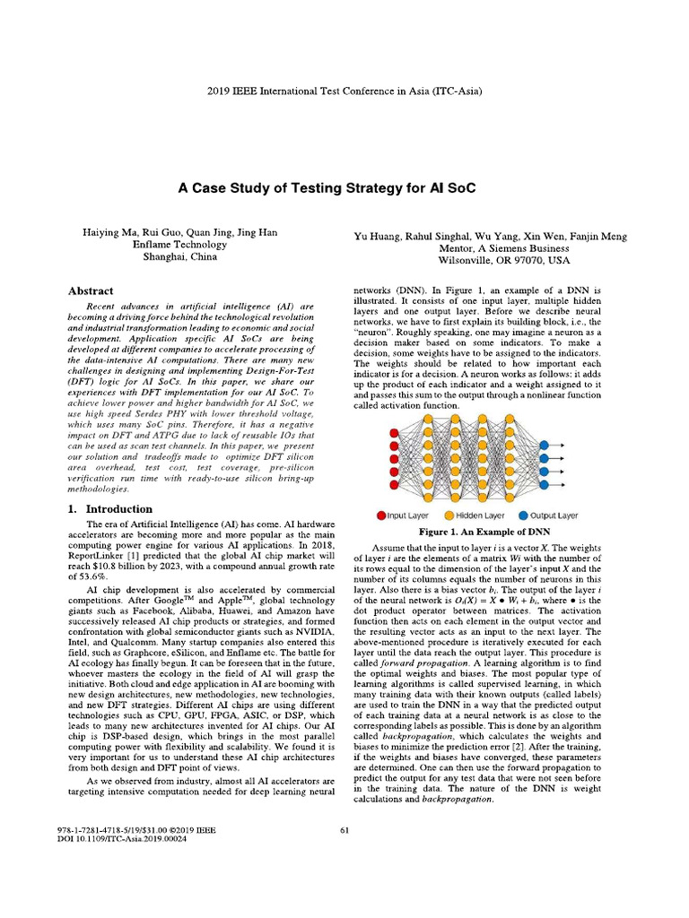 A Case Study of Testing Strategy For AI SoC | PDF