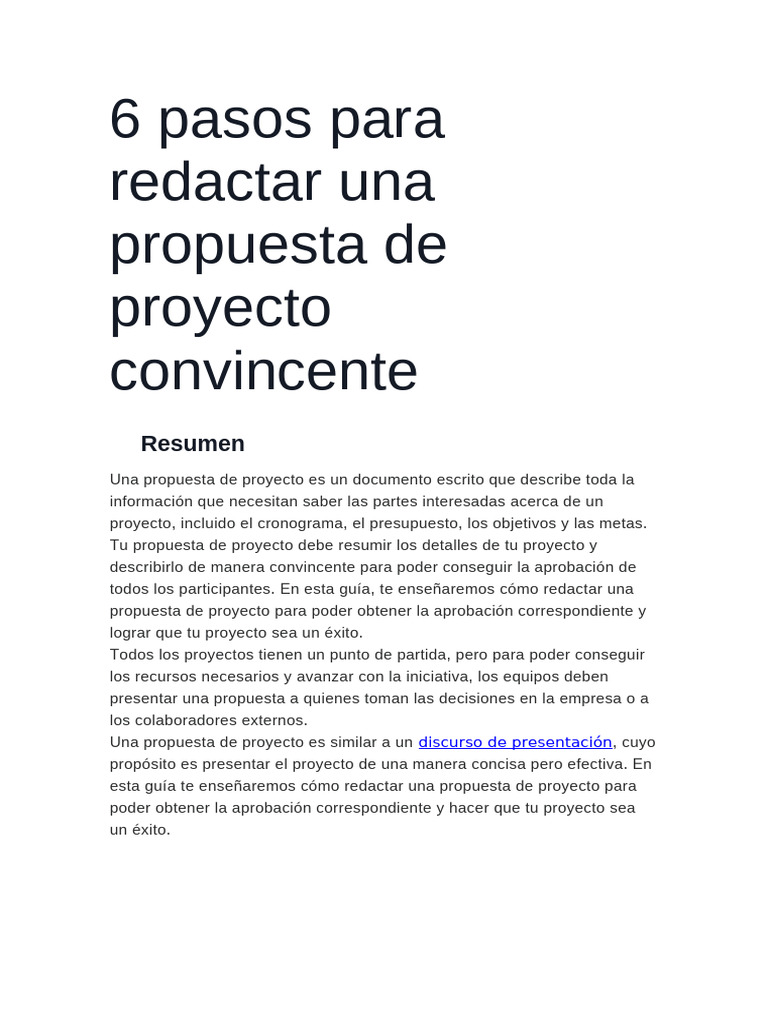 Cómo redactar propuestas de proyecto | PDF | Solicitud de propuesta
