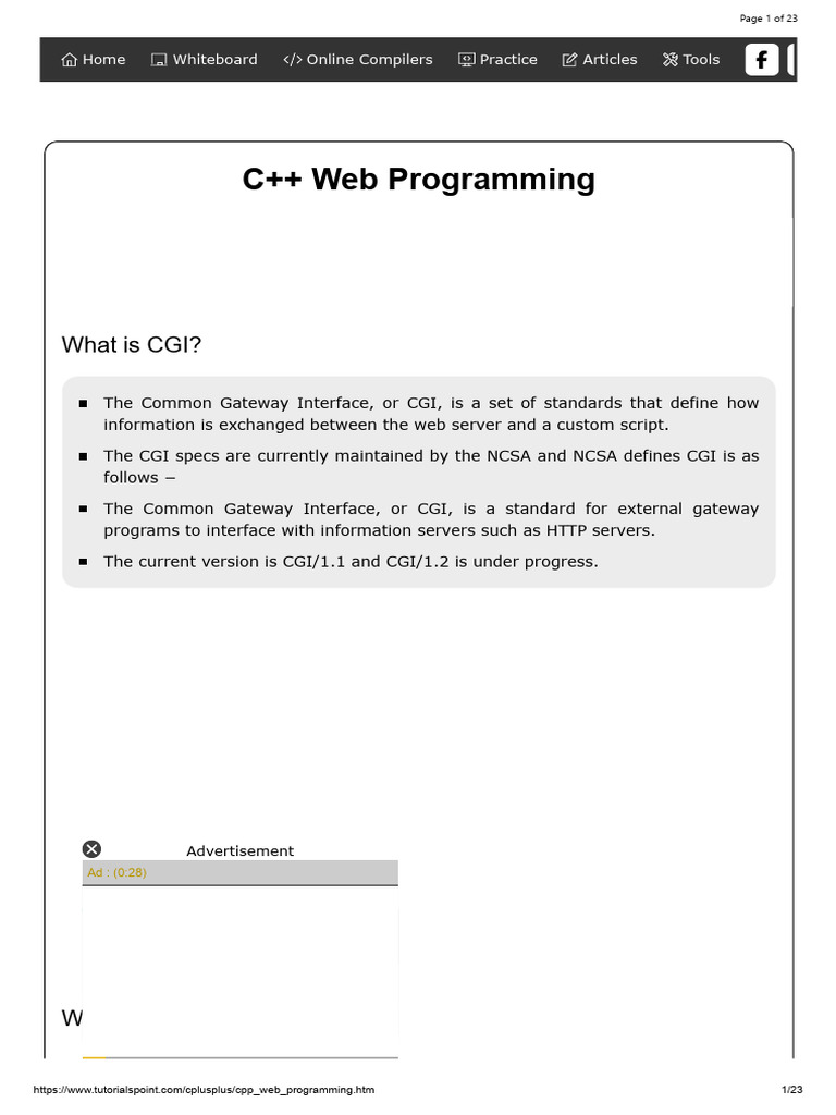 C++ Web Programming | PDF | World Wide Web | Internet & Web