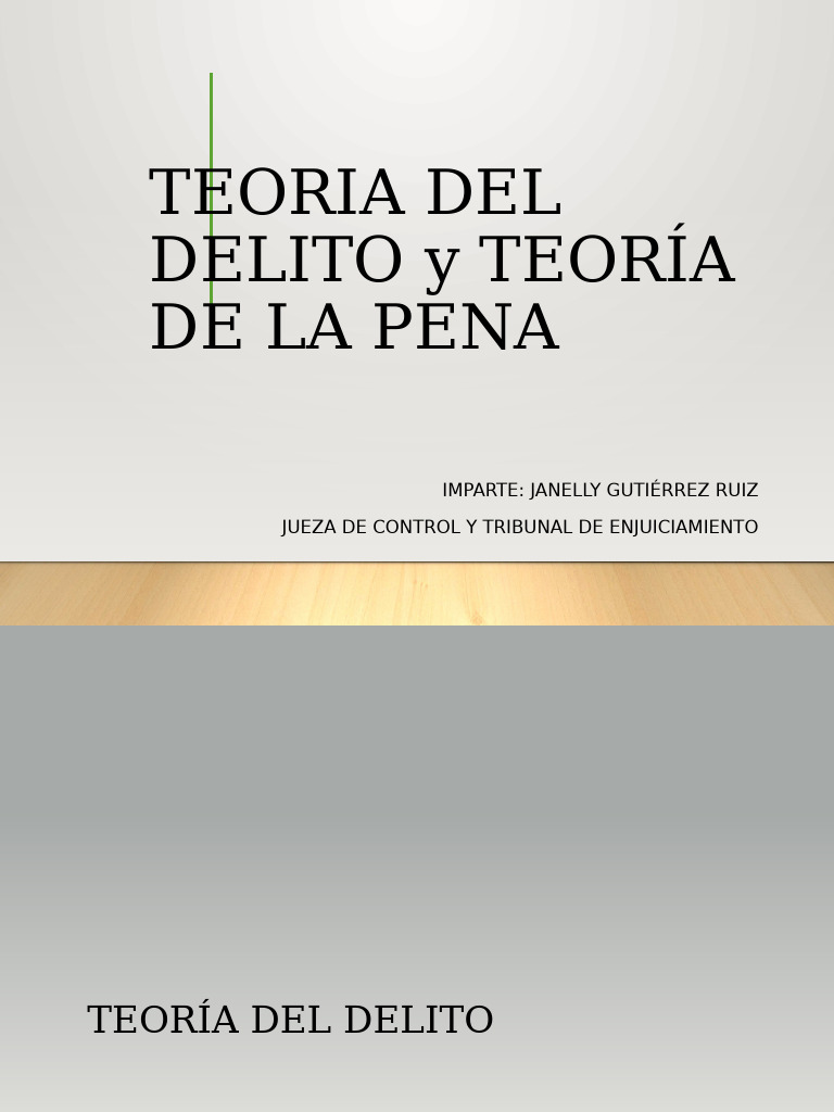 Teoria Del Delito y TeorÃ - A de La Pena 2023 | PDF | Intención ...