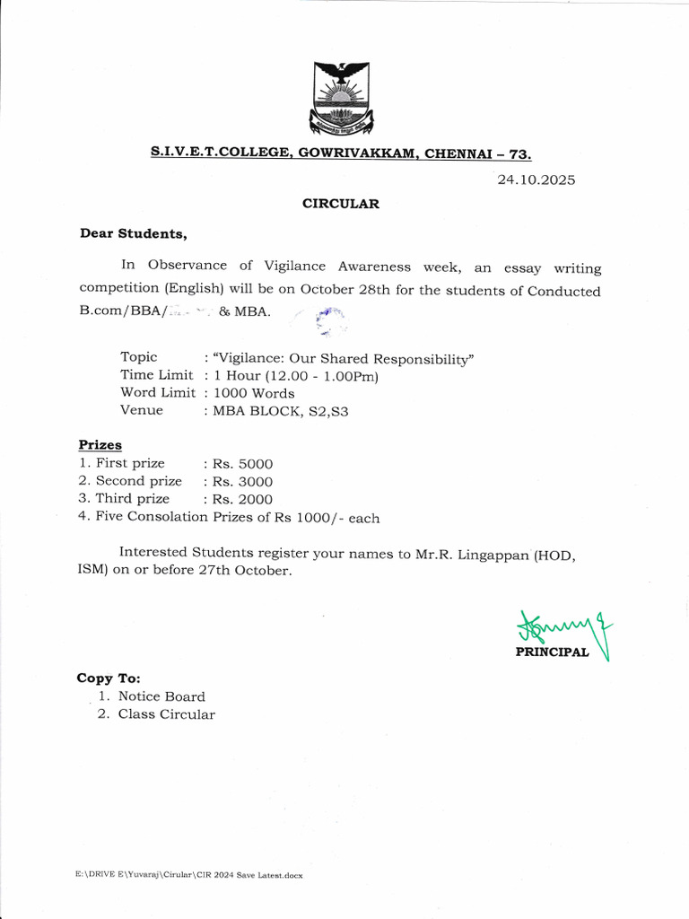 Circular - Essay Writing | PDF